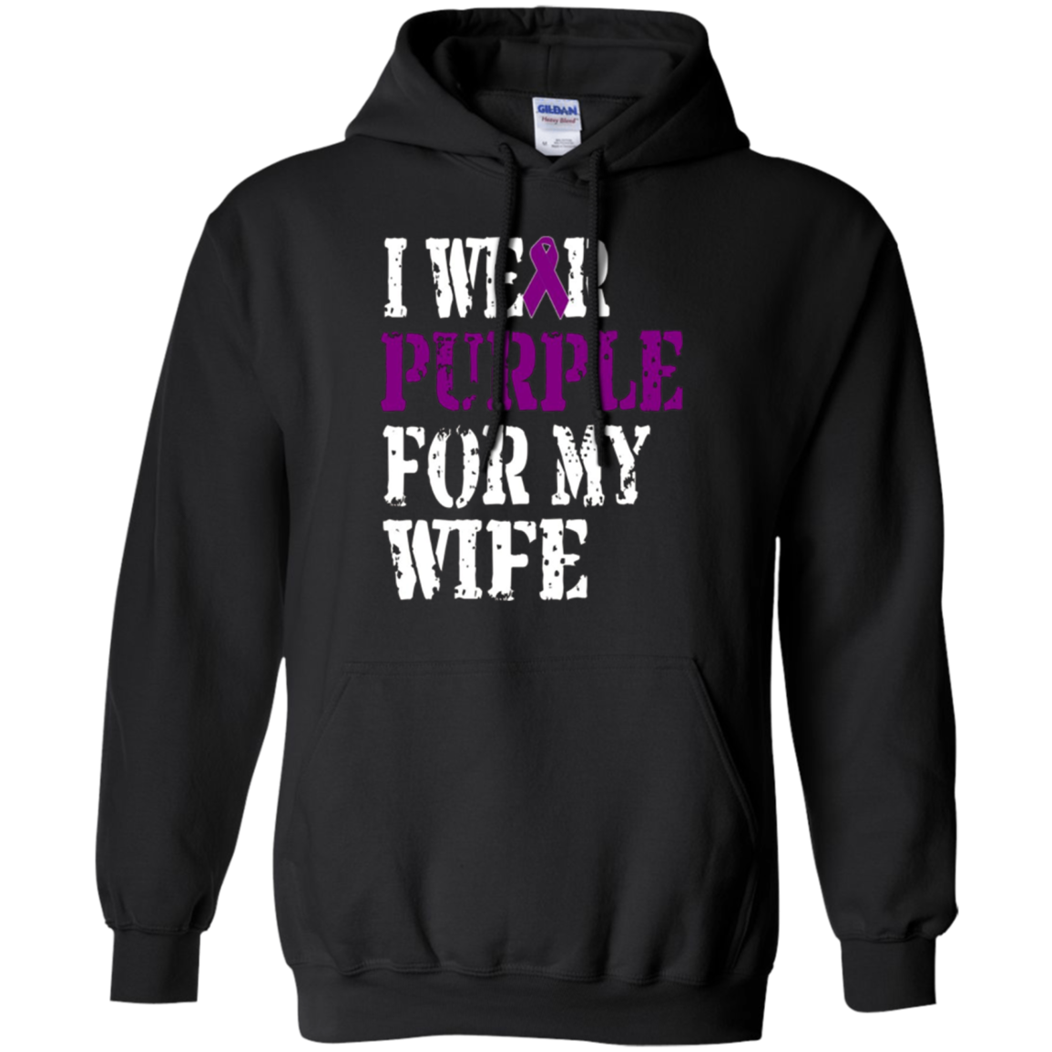 Alzheimer's Awareness T-shirt I Wear Purple For My WIfe