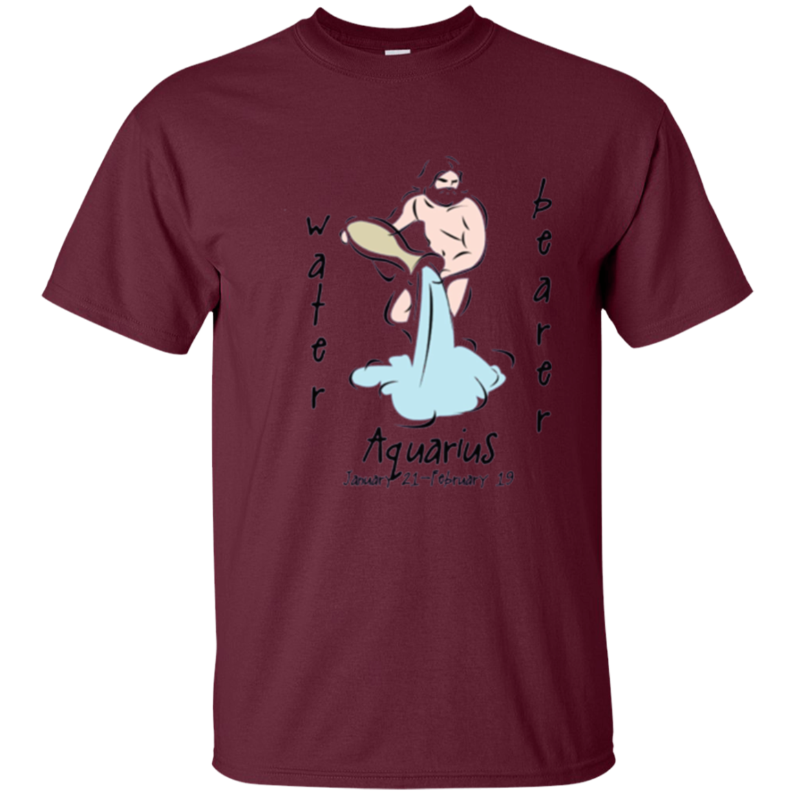 Astrology Aquarius Tshirt For The Water Bearer Sun Sign