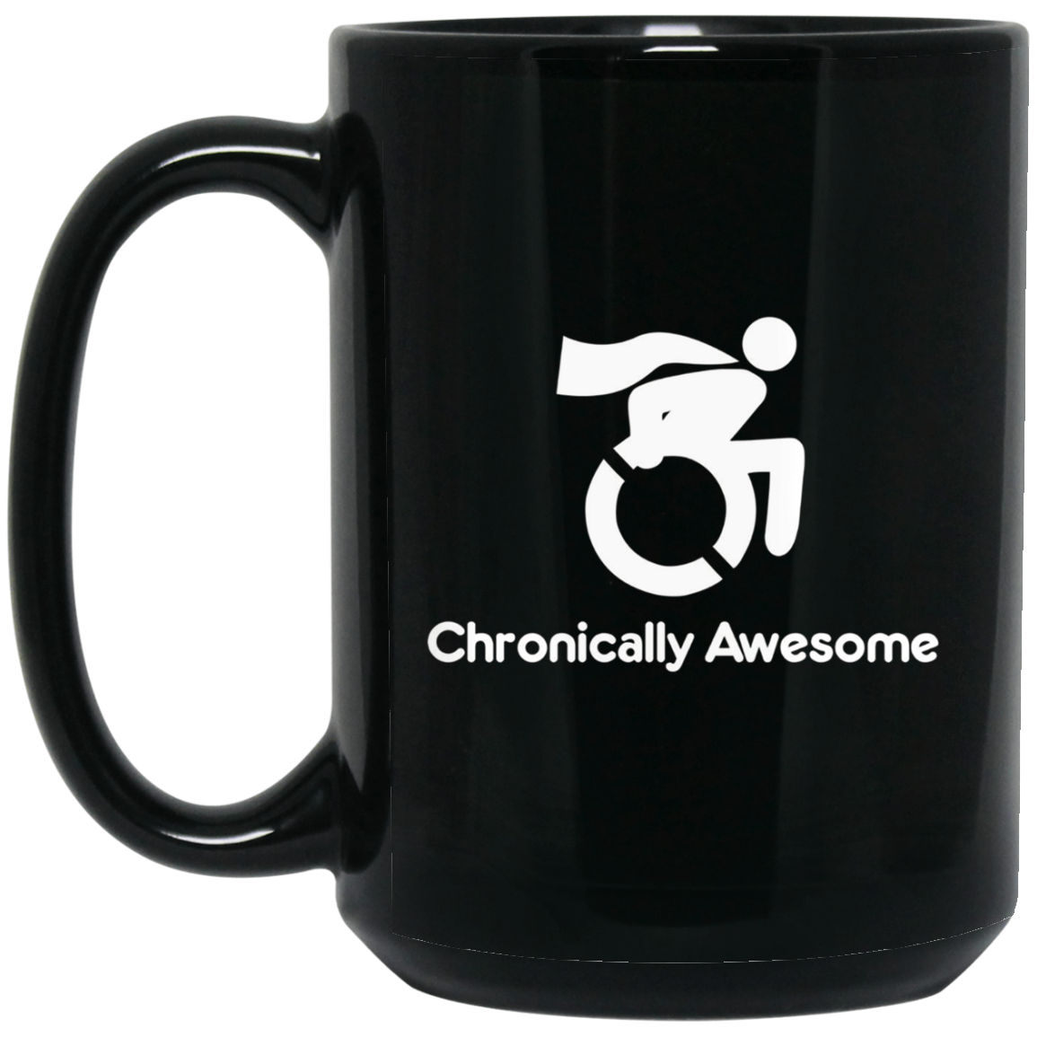 Chronically Awesome Wheelchair Superhero Funny Tee Shirt