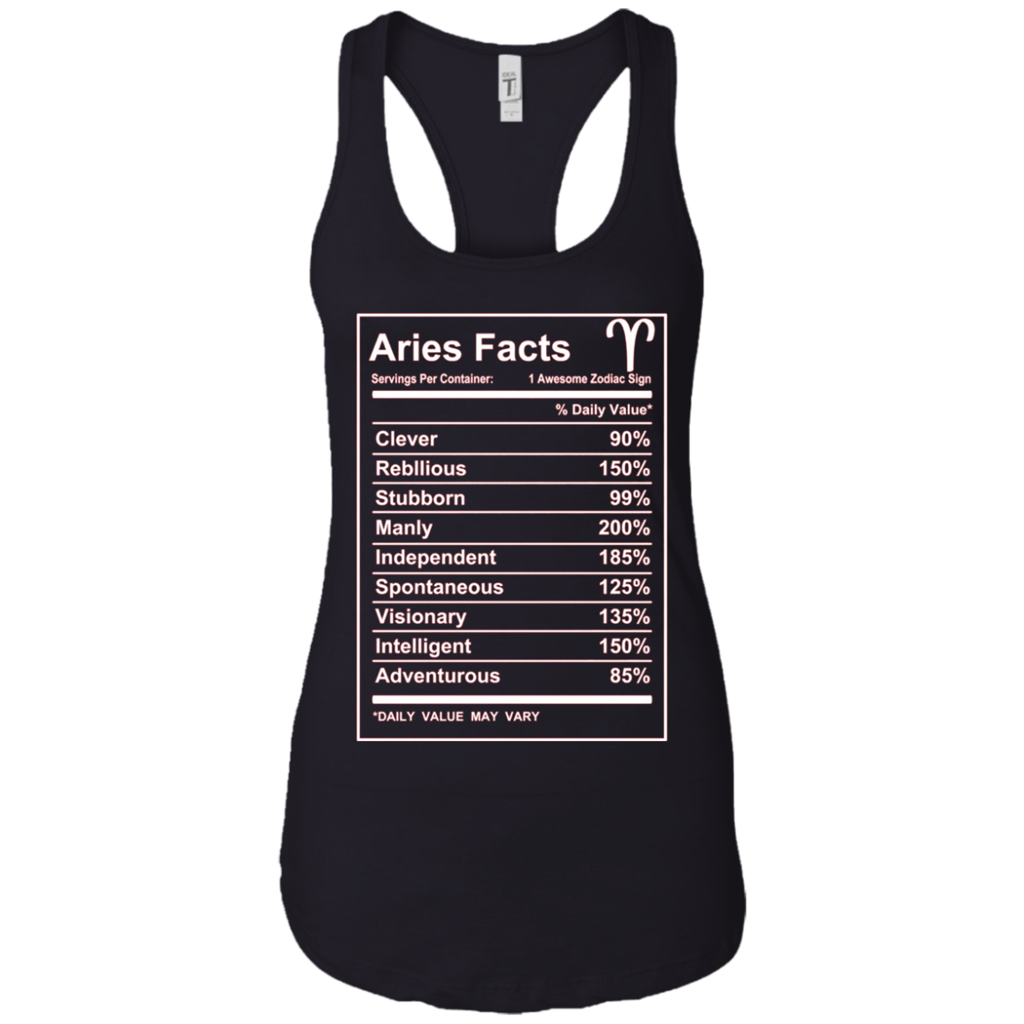 Aries Facts - Funny Aries zodiac T-shirt Cool short sleeve