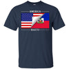 Image of American Haitian Flag Stars T-Shirt Great Gift Tee