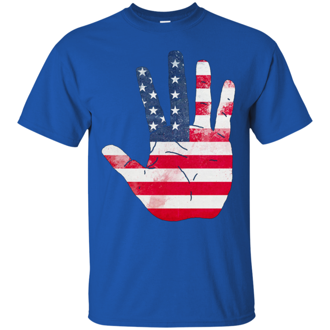 American Flag Waving Hand Hi Five Patriotic Novelty T Shirt