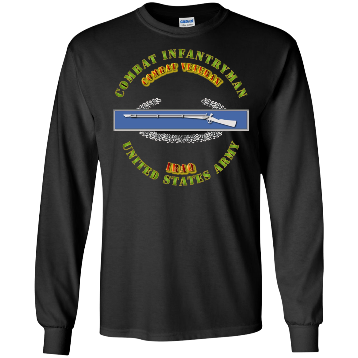 Army - CIB - 1st Award - Combat Veteran - Iraq Tshirt