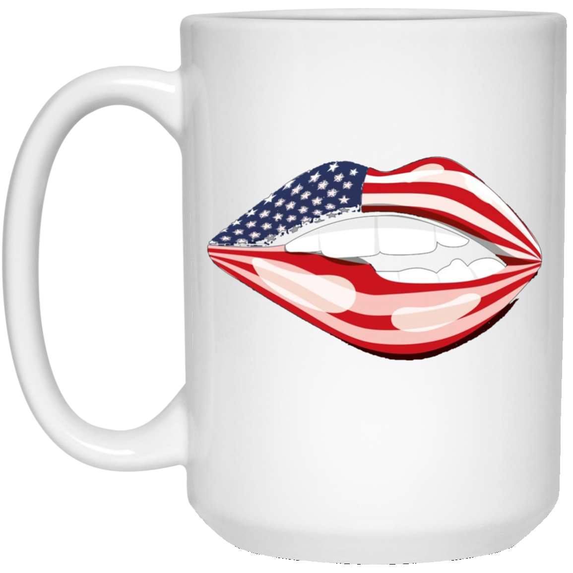 American USA Flag Lips - Independence Day 4th July Shirt