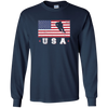 Image of American USA Flag Ice Hockey T-Shirt Patriotic Sports Gift