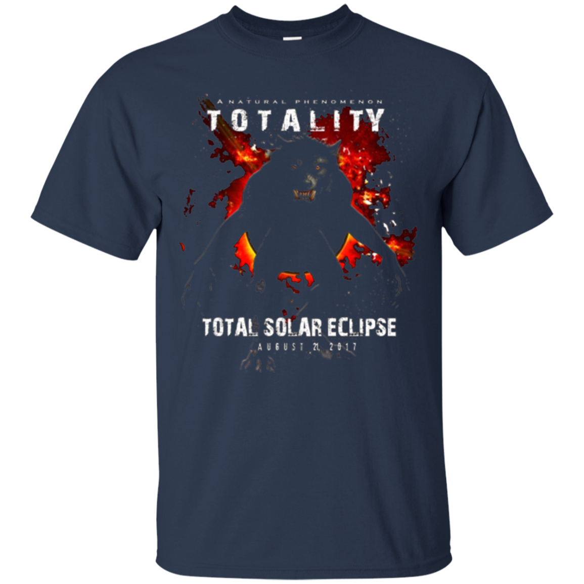 A solar-eclipse WEREWOLF Sun, Moon and Earth T Shirt