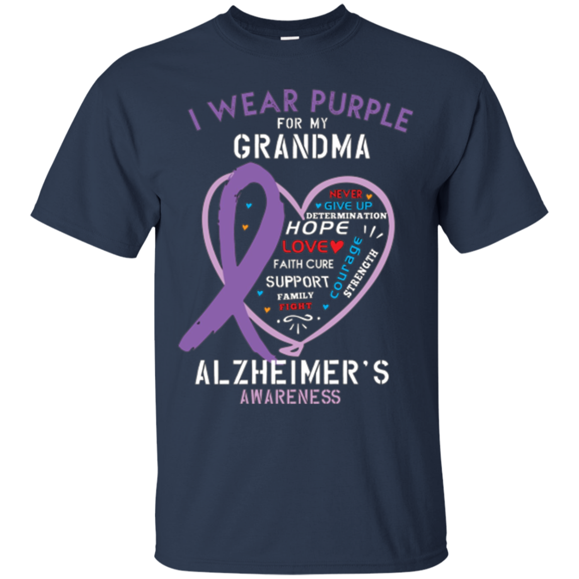 Alzheimer Support Shirt Awareness Month Purple Grandma