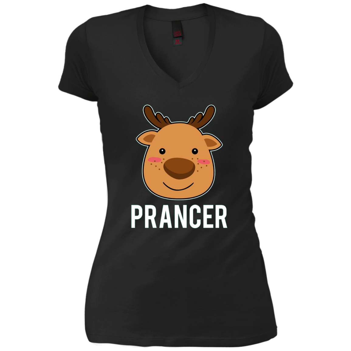Santa Reindeer Prancer T-Shirt Christmas Group Costume Tee