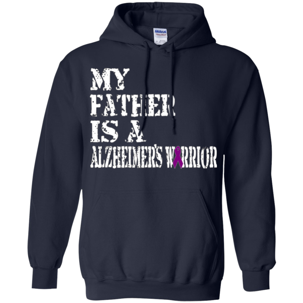 Alzheimer's Awareness Shirt For Fathers Purple Ribbon Tee