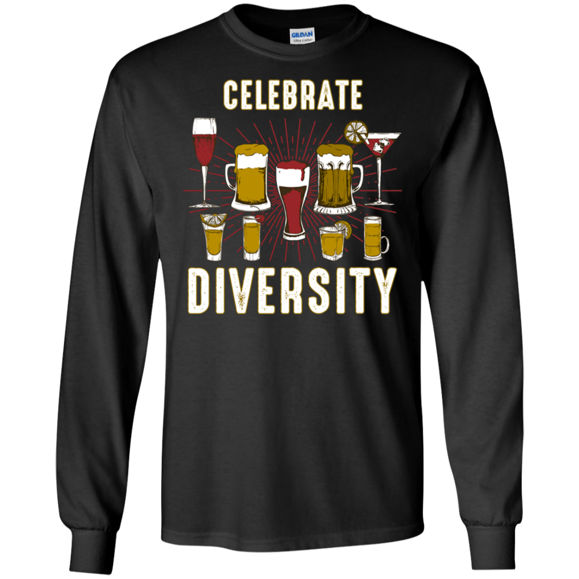 Alcohol Diversity Shirt Celebrate with Beer long sleeve