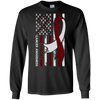 Image of American Flag THROAT Cancer Awareness T-Shirt