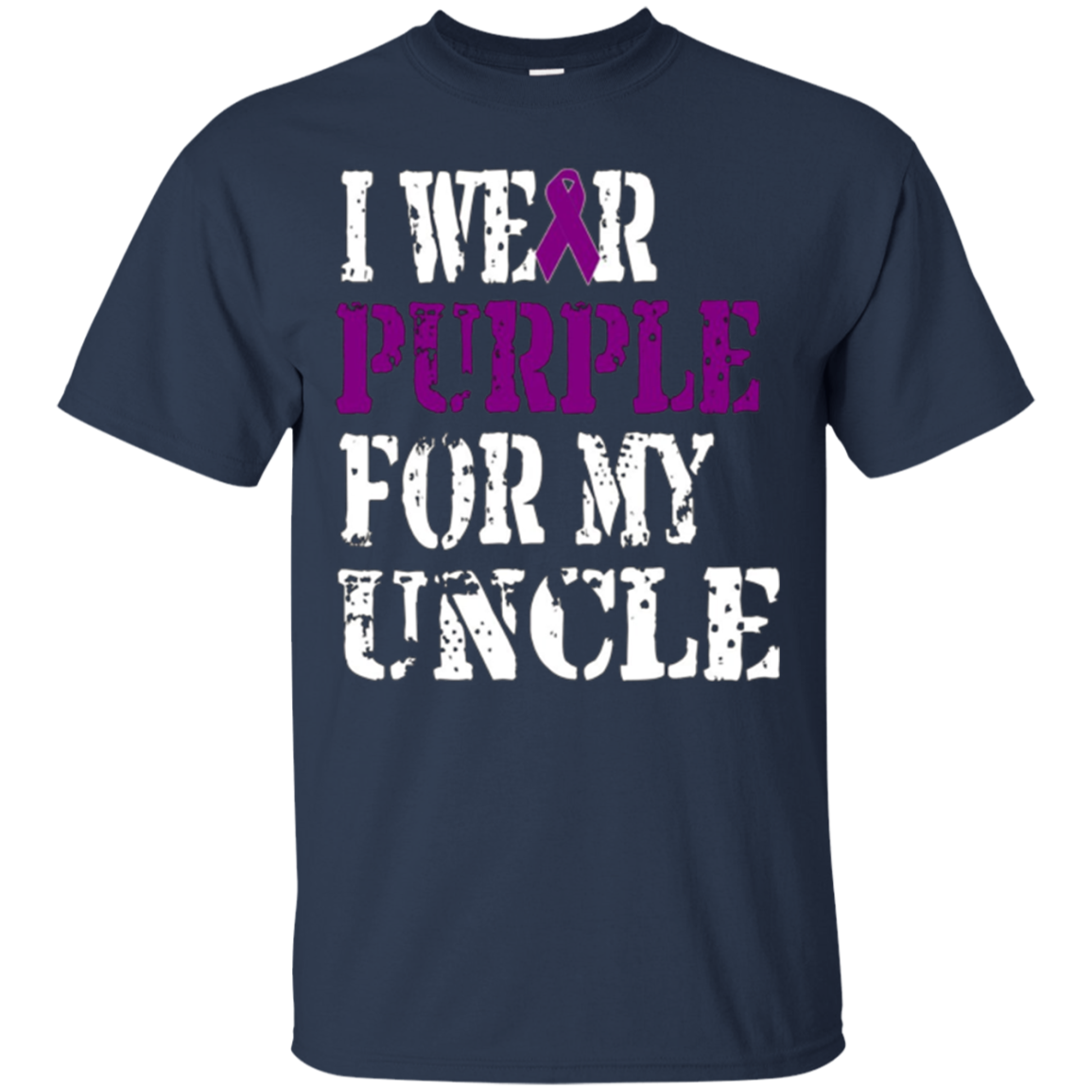 Alzheimer's Awareness T-shirt I Wear Purple For My Uncle