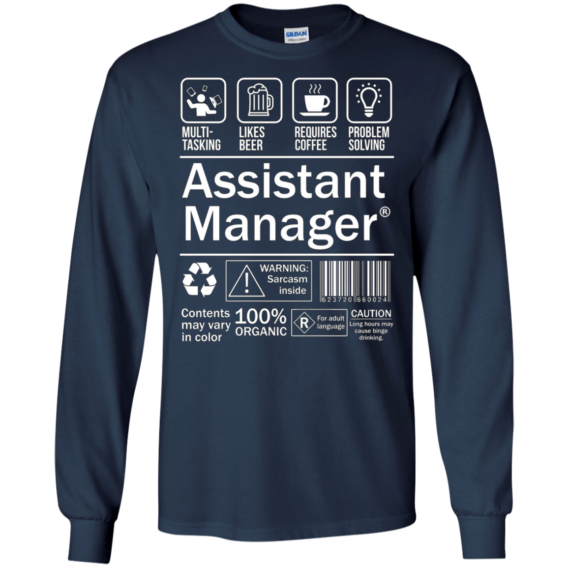 Assistant Manager Product Label T-Shirt Mens Womens