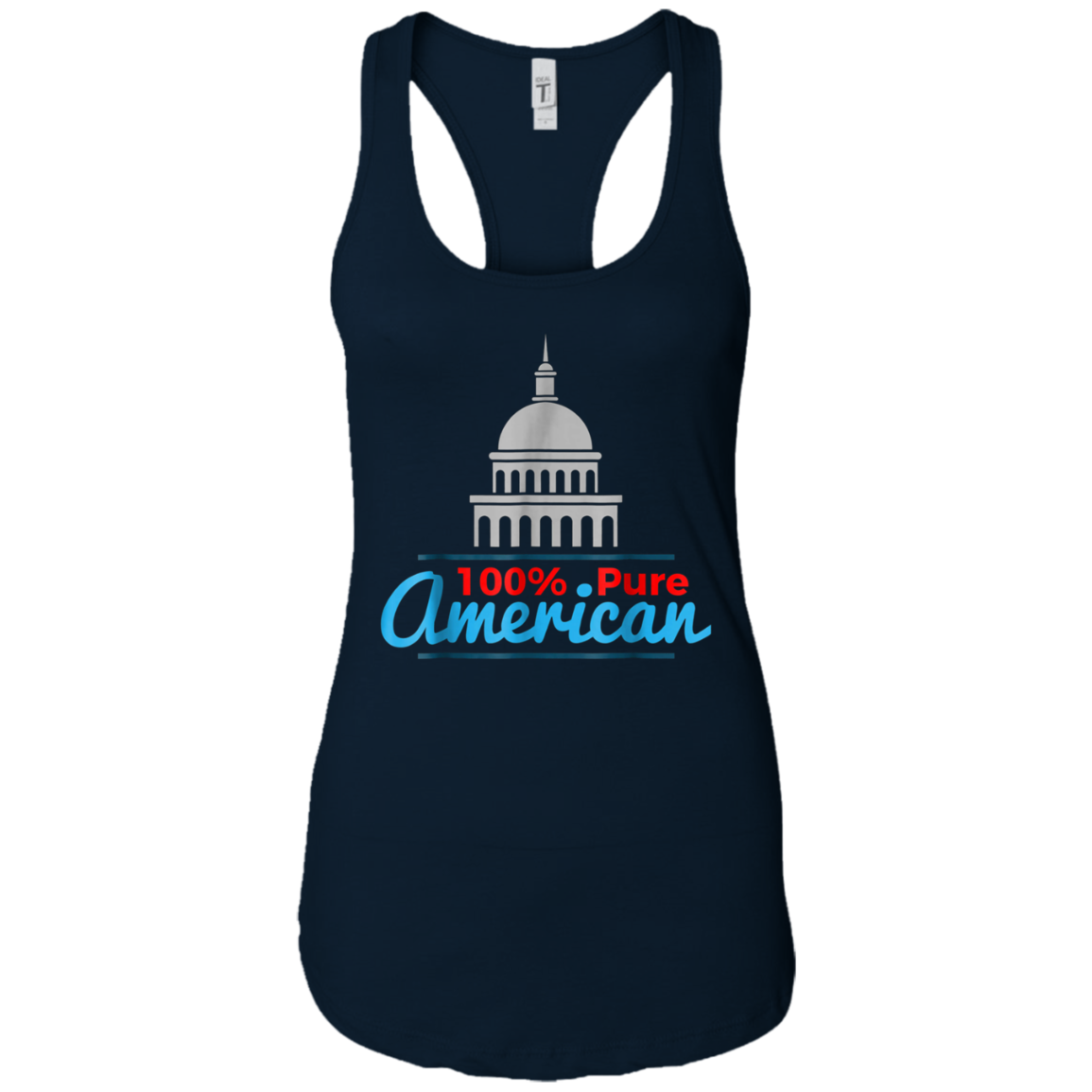 100% Pure American Proud Artwork T Shirt USA Citizen Gift