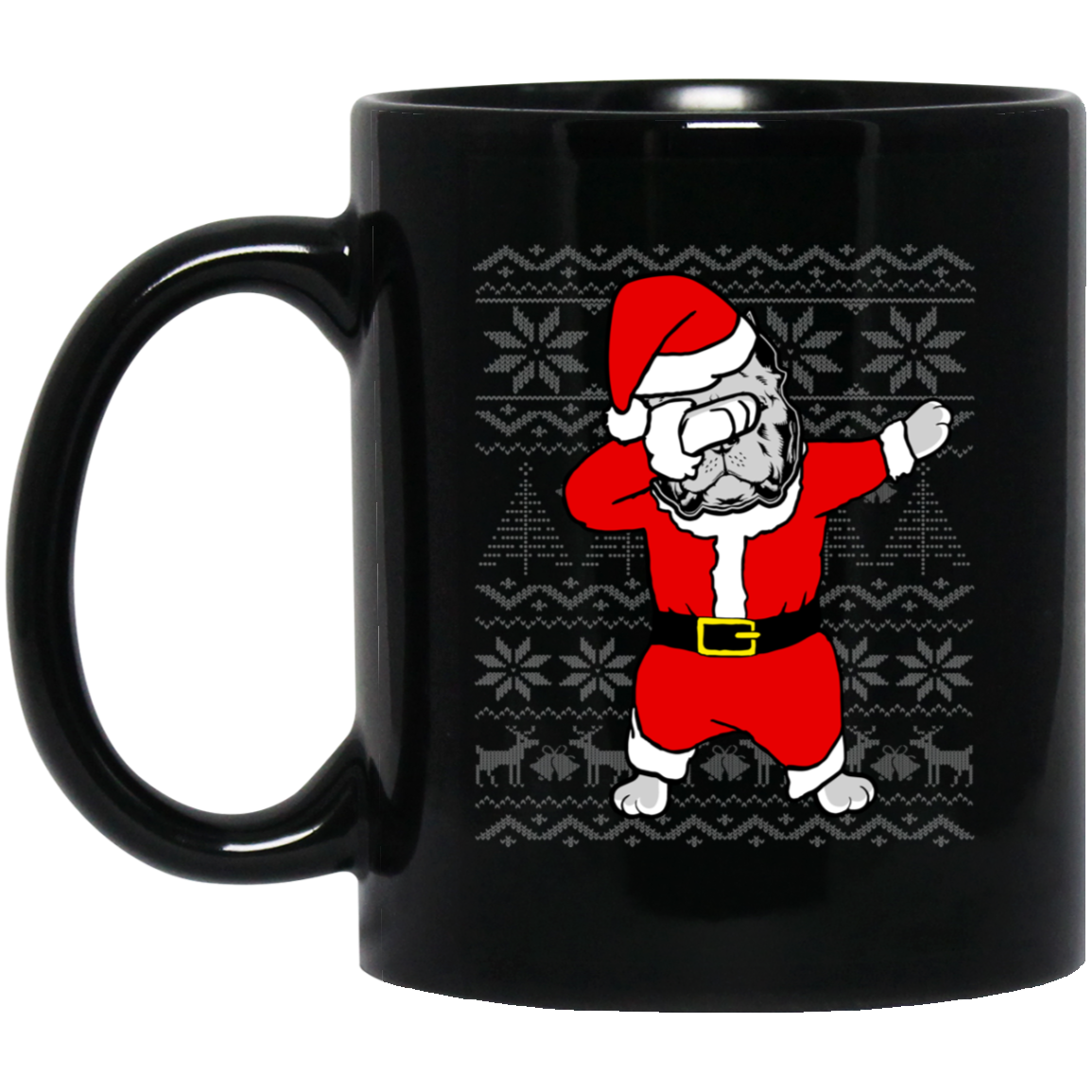 American Bully Dabbing Santa Claus Xmas