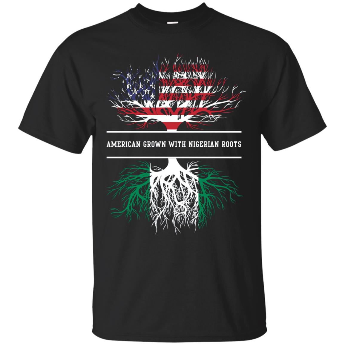 American Grown With Nigerian Roots T-Shirt Nigeria Tee