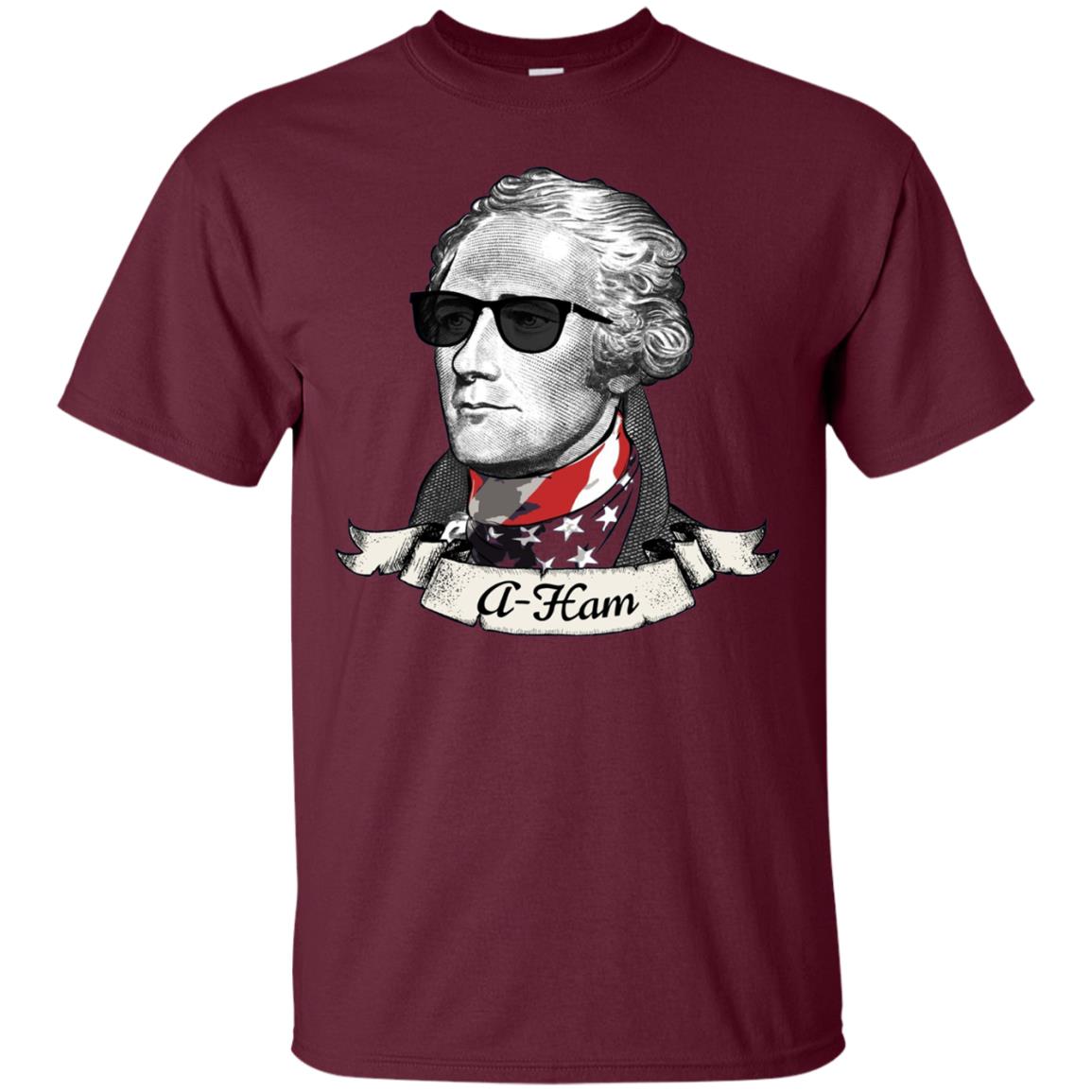 A-Ham Long Sleeve Patriotic Tee | Alexander Hamilton T-Shirt