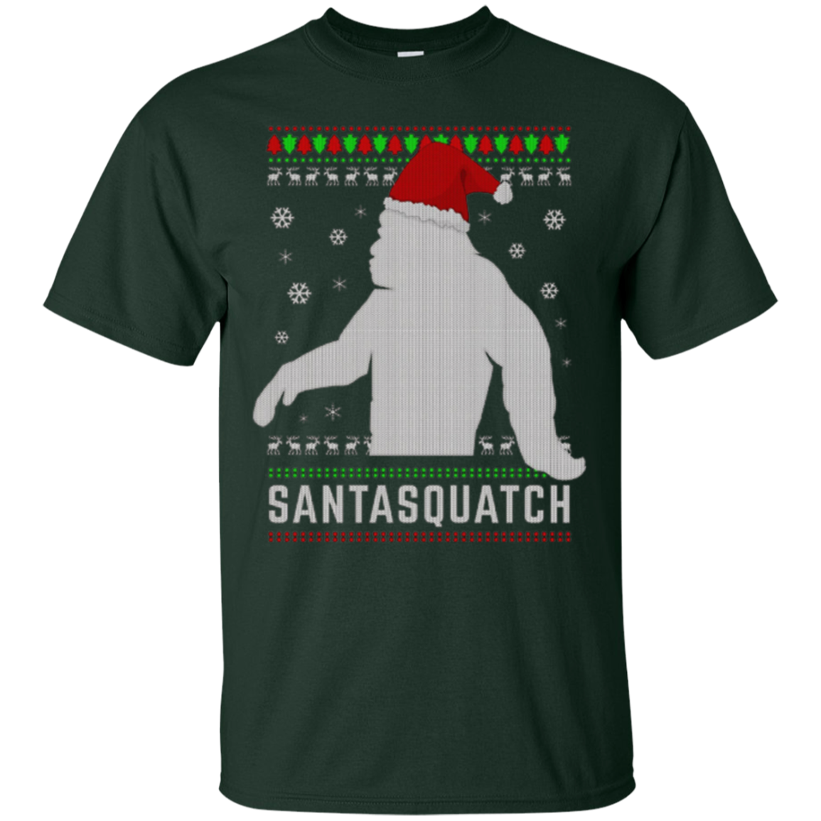 Santasquatch Christmas Ugly Sweater T-Shirt Funny Gift
