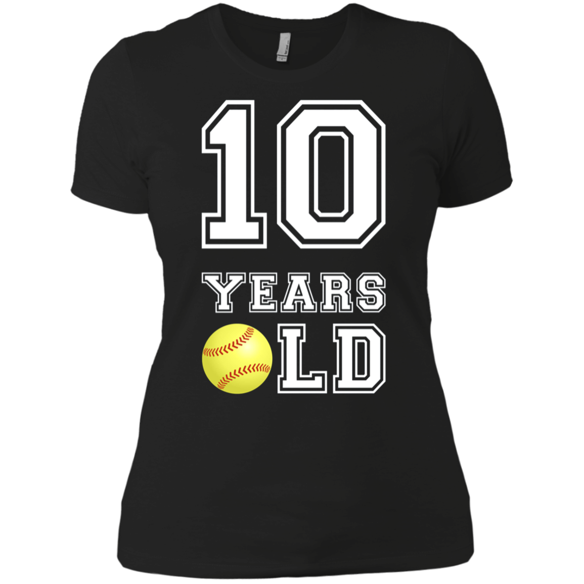 10 Years Old Softball Birthday Shirt Boy 10th Birthday Tee