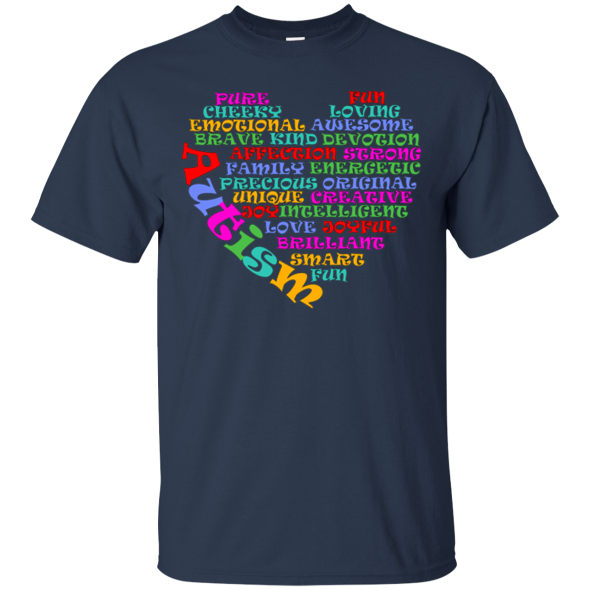 Autism Heart Shape Shirt - Womens Mens Kids