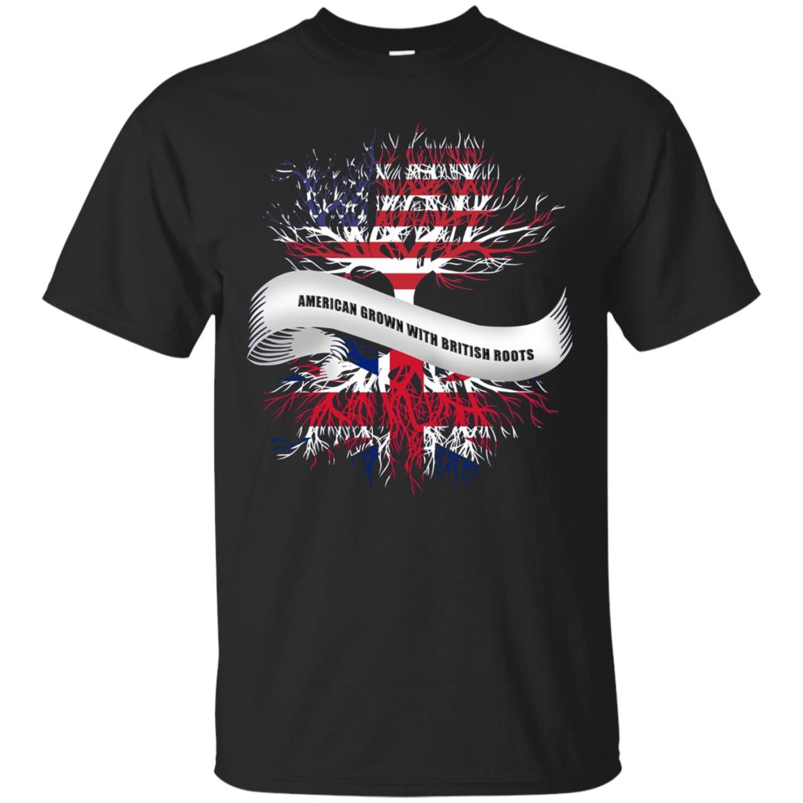 American Grown With British Roots T-Shirt Great Gift Tee