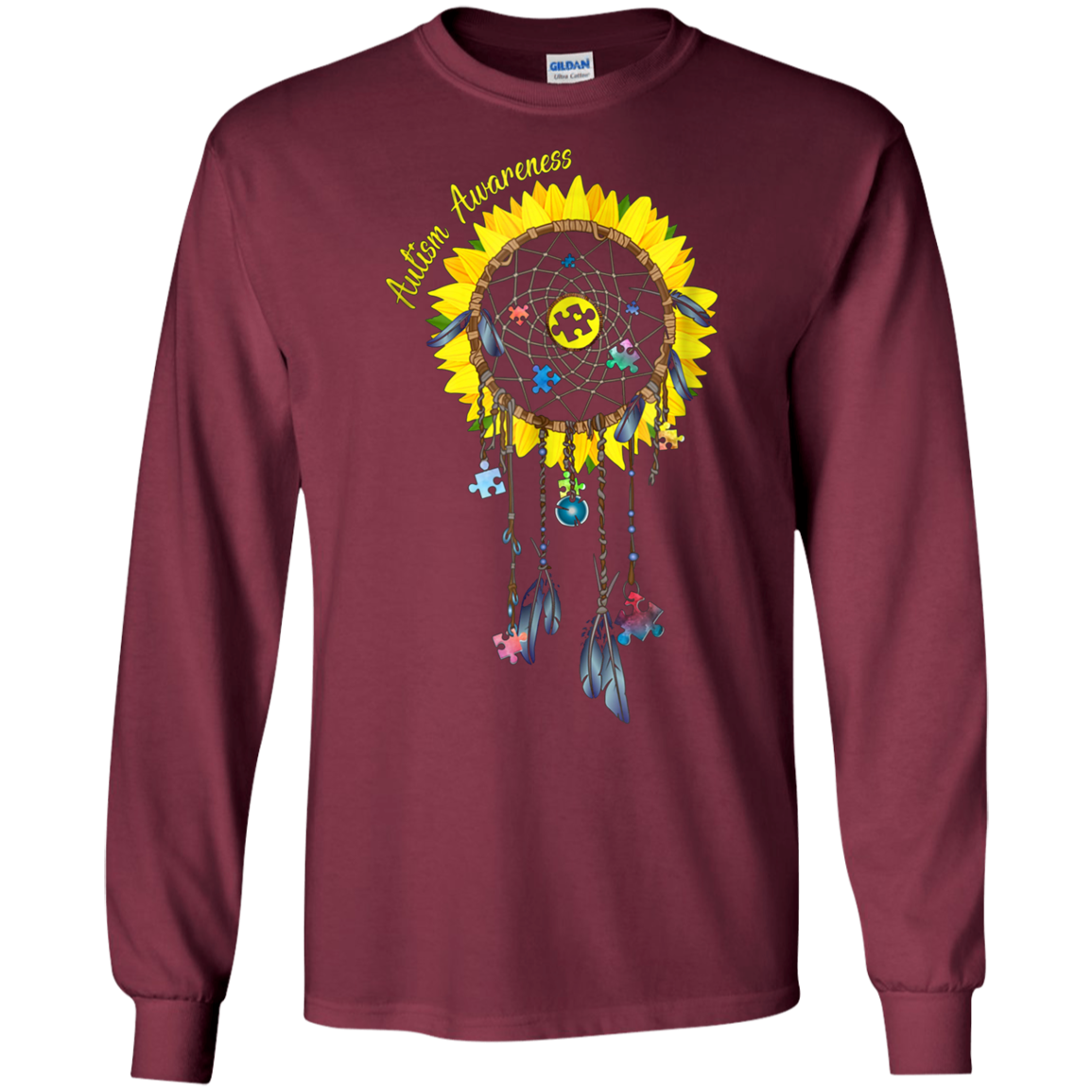 Autism Awareness Sunflower Dreamcatcher T-shirt