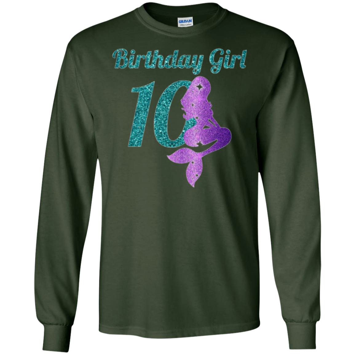 10th Birthday Girl Of Mermaid T-shirt 10 Years Old Mermaid