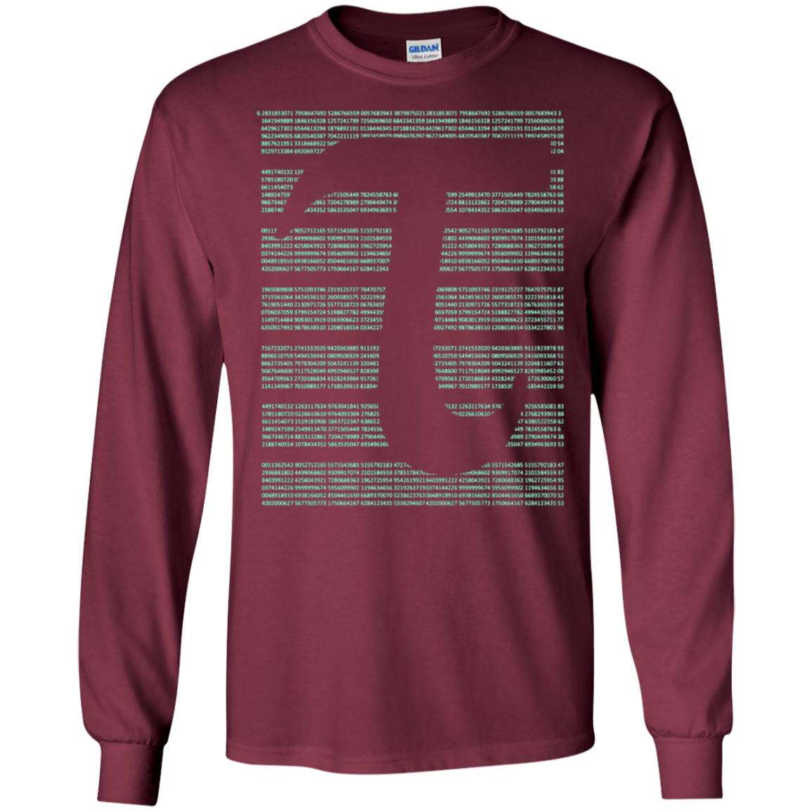 All Tau Number on one Shirt with Tau 2Pi Symbol T-Shirt