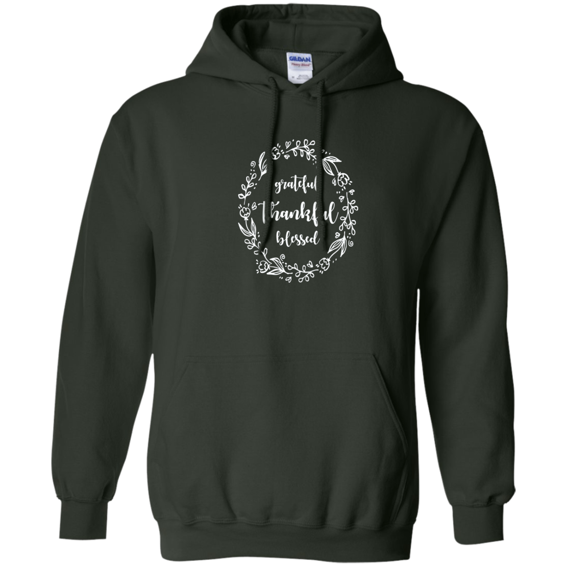 "Grateful Thankful Blessed " Floral Thanksgiving Fall Tee