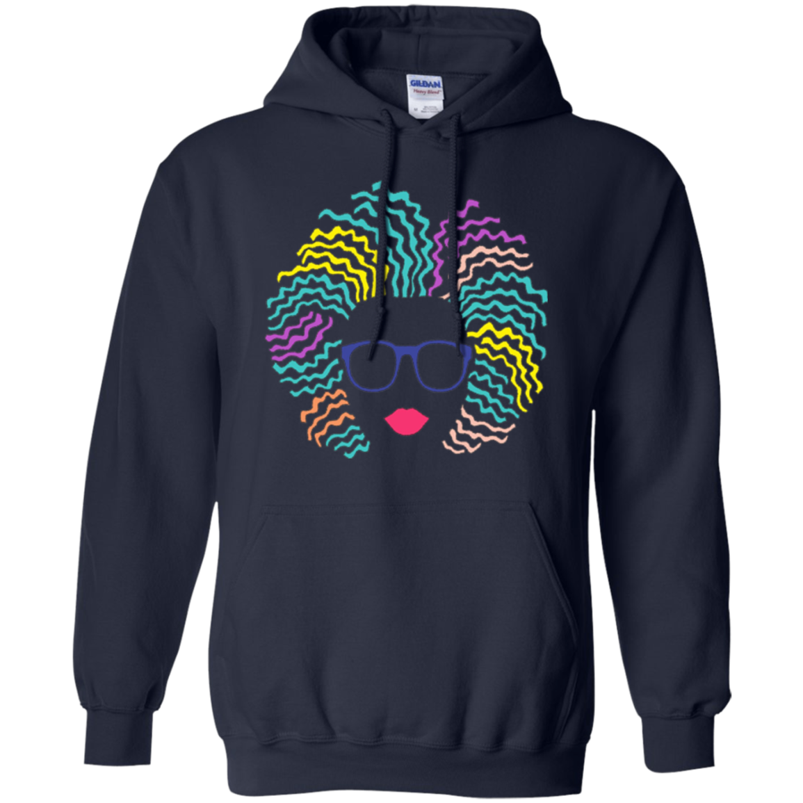 Afro Girl T-Shirt: Natural Hair & Glasses, Black Women Art