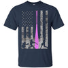 Image of American Softball Flag T-Shirt - Players and Pink Bat