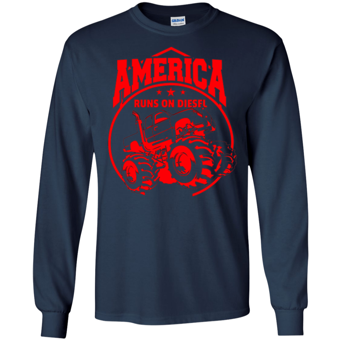 America Runs On Diesel Gear Monster SUV Truck Fans T-Shirt