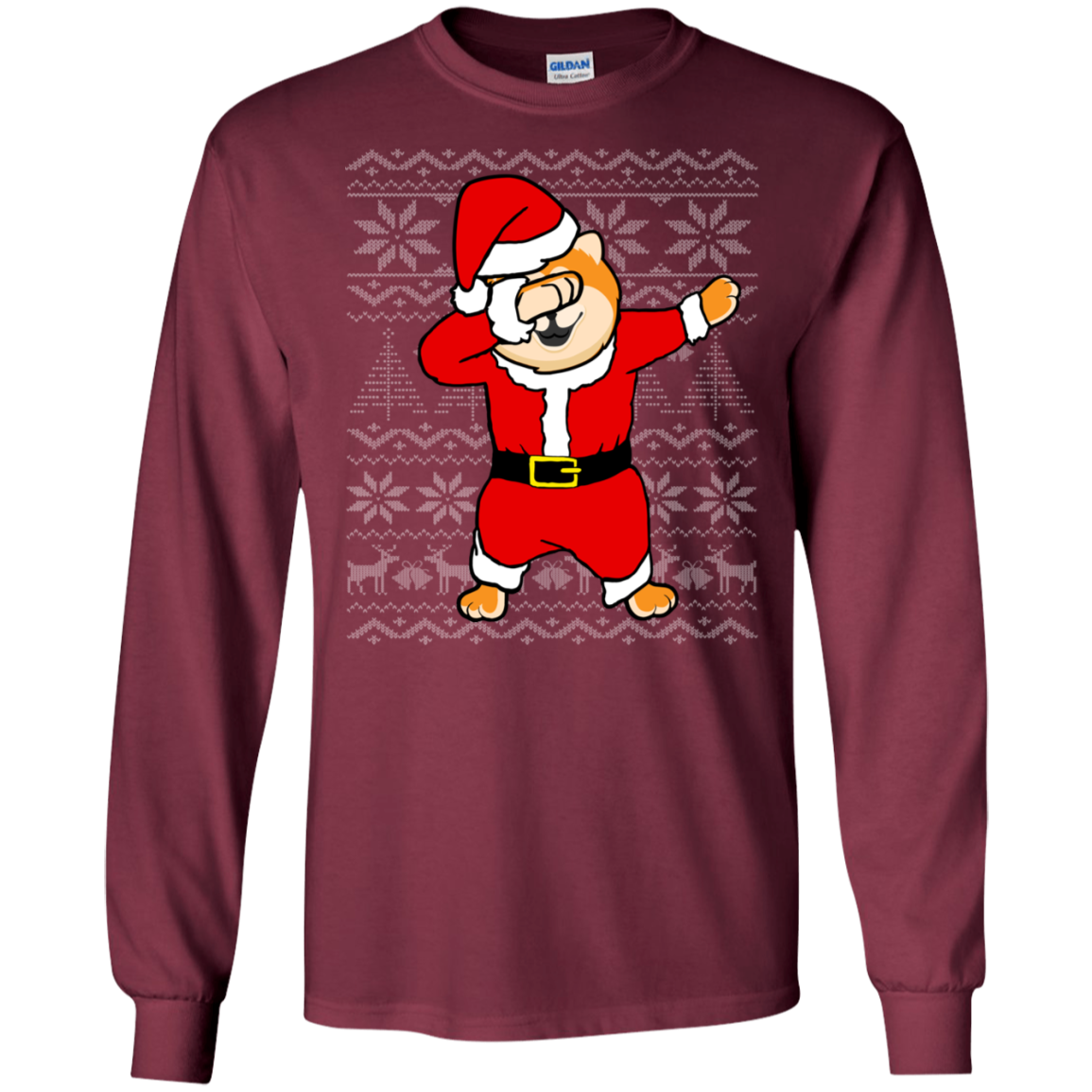 Akita Dabbing Santa Claus Merry Xmas Japanese
