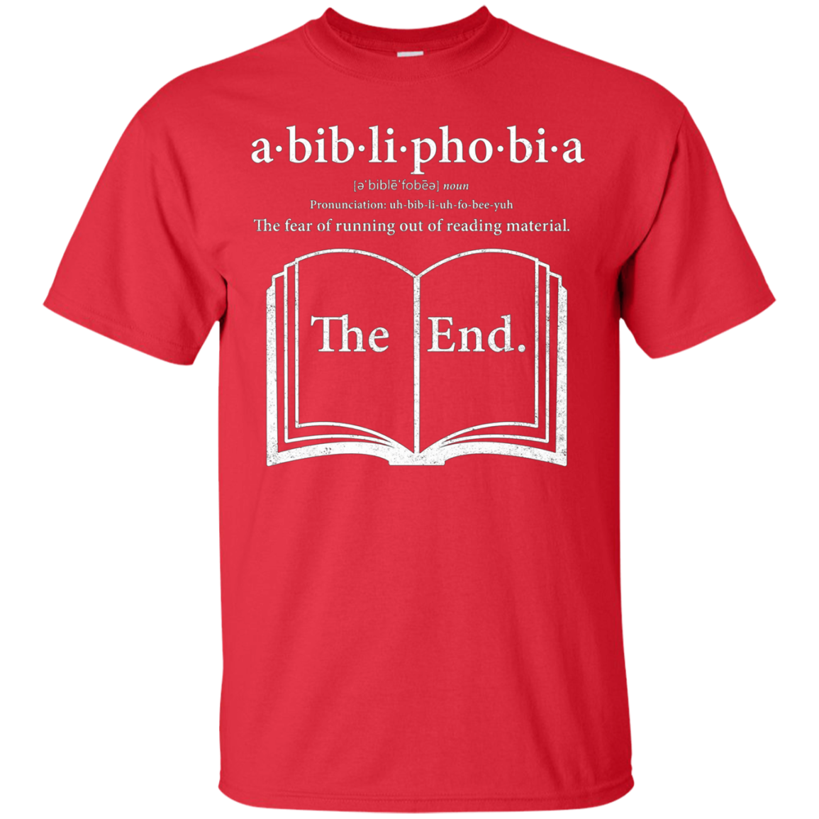 Abibliophobia Reading Book Lover T-Shirt