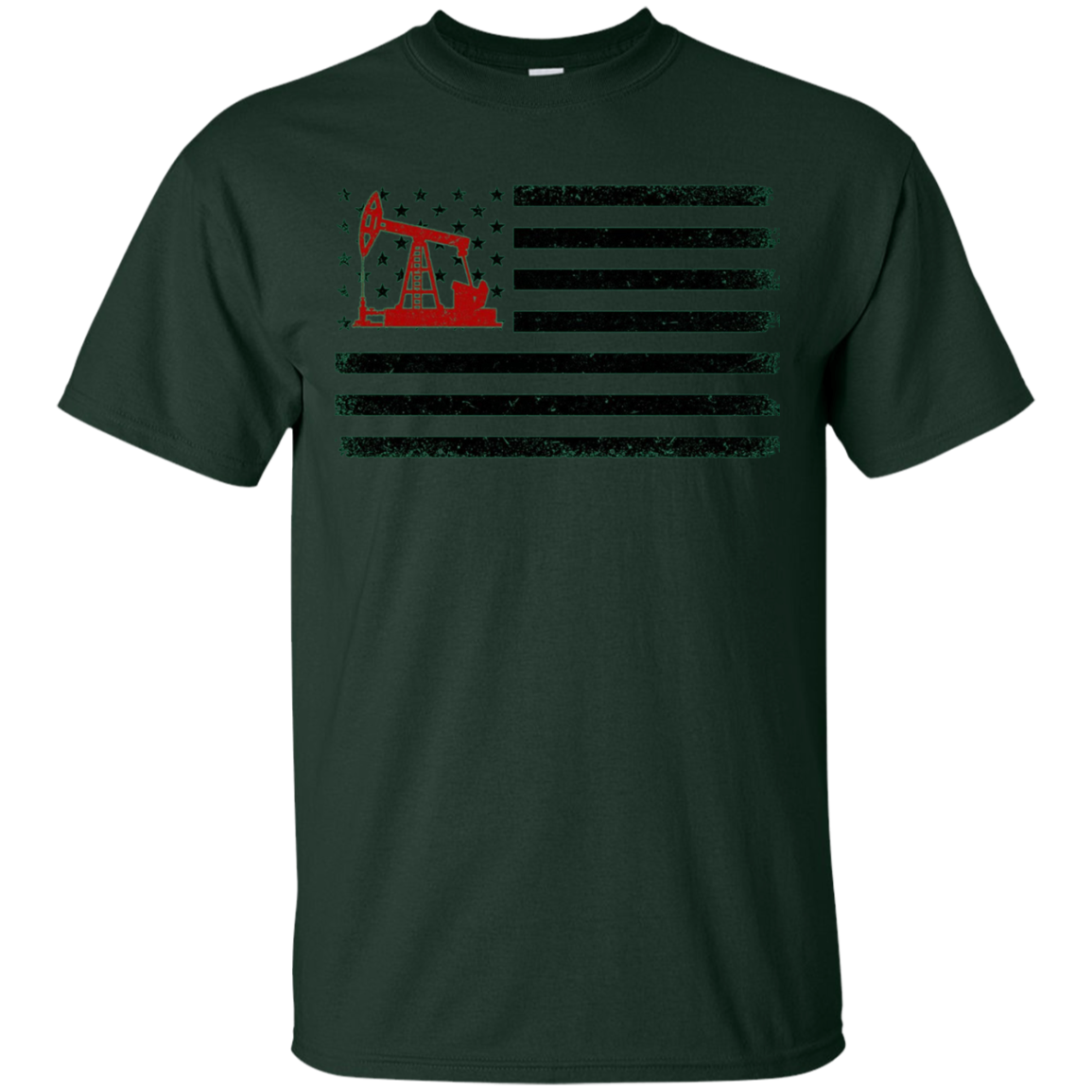 American Flag Oilfield T-Shirts - Oilfield Worker tee shirts