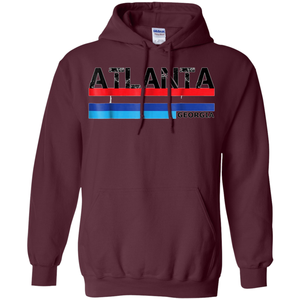 Atlanta, Georgia 1980s Vintage Style USA Colours T Shirt