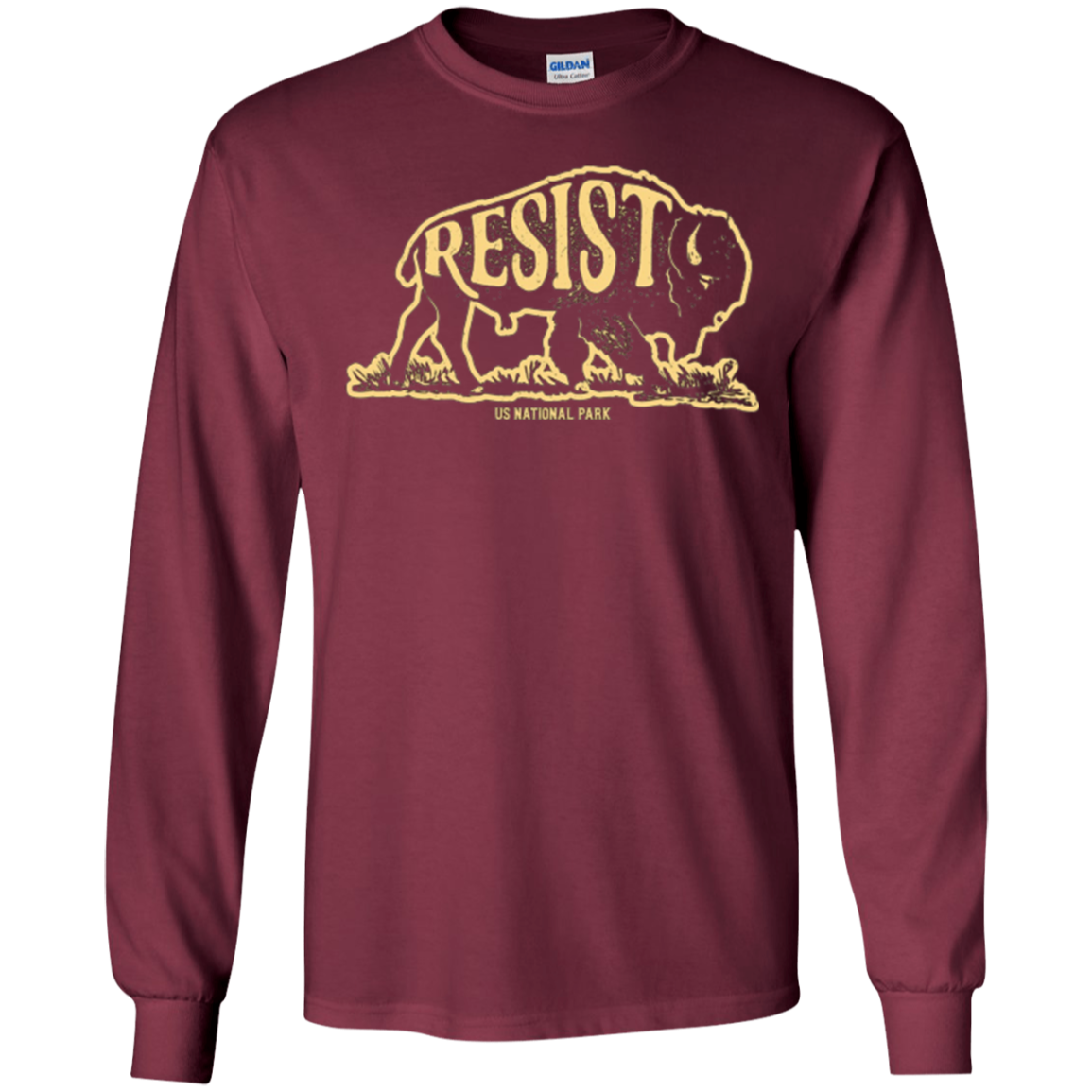 ALT US National Park Resist Service T shirt Bison Vintage