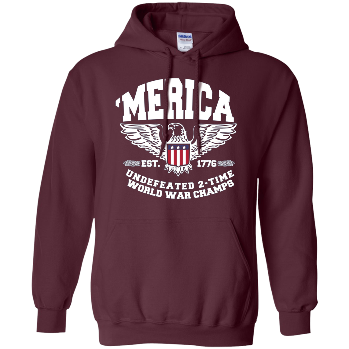 America Est. 1776 Undefeated 2-Time World War Champs T-Shirt