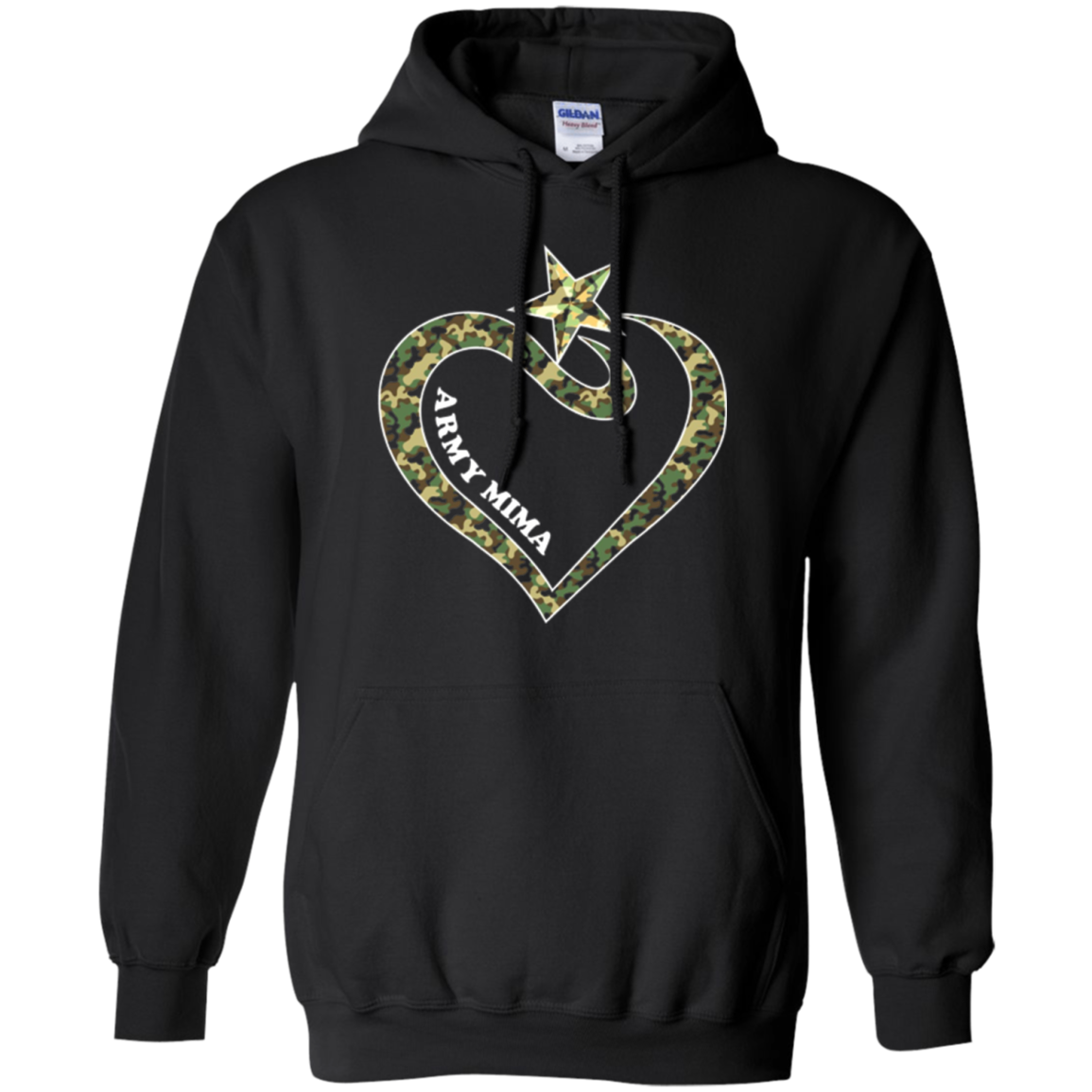 Army Mima With US Star Army Clothes T-Shirt Happy Mother