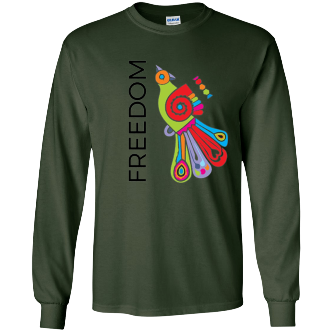 "Freedom" Bright Colorful Bird Diversity Unity T-Shirt