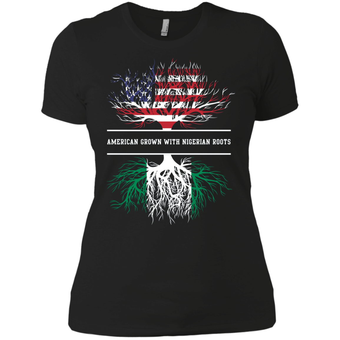 American Grown With Nigerian Roots T-Shirt Nigeria Tee