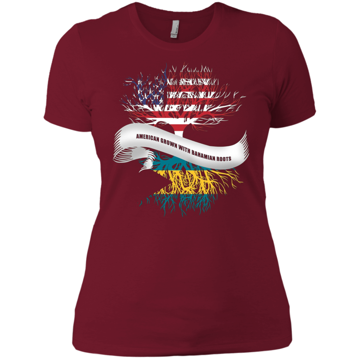 American Grown with Bahamian Roots T-Shirt Bahamas Tee