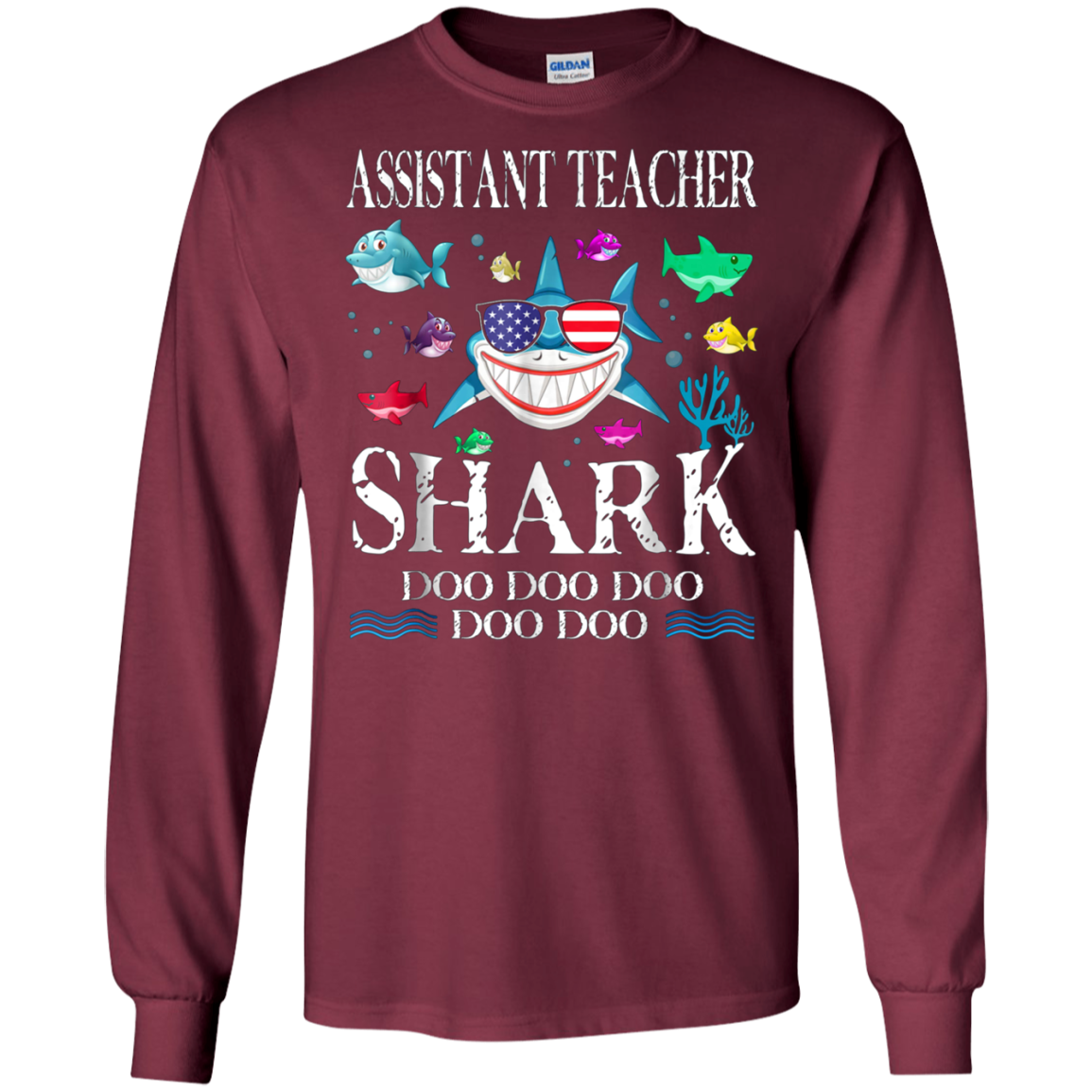 Assistant Teacher Shark Doo Doo Doo T-Shirt Gift