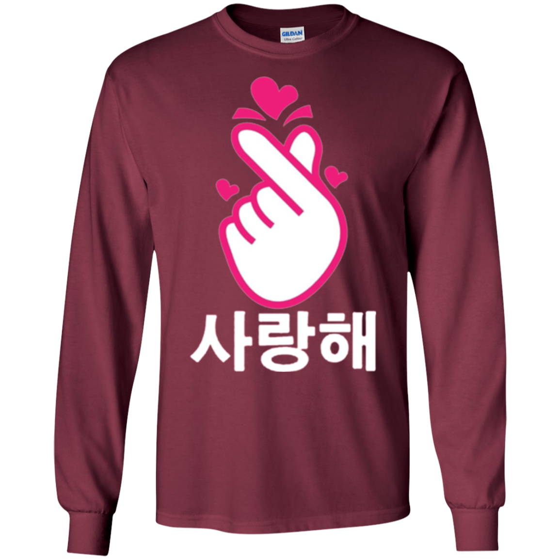 Saranghae Korean Finger Heart K-Pop K-Drama Love T-Shirt