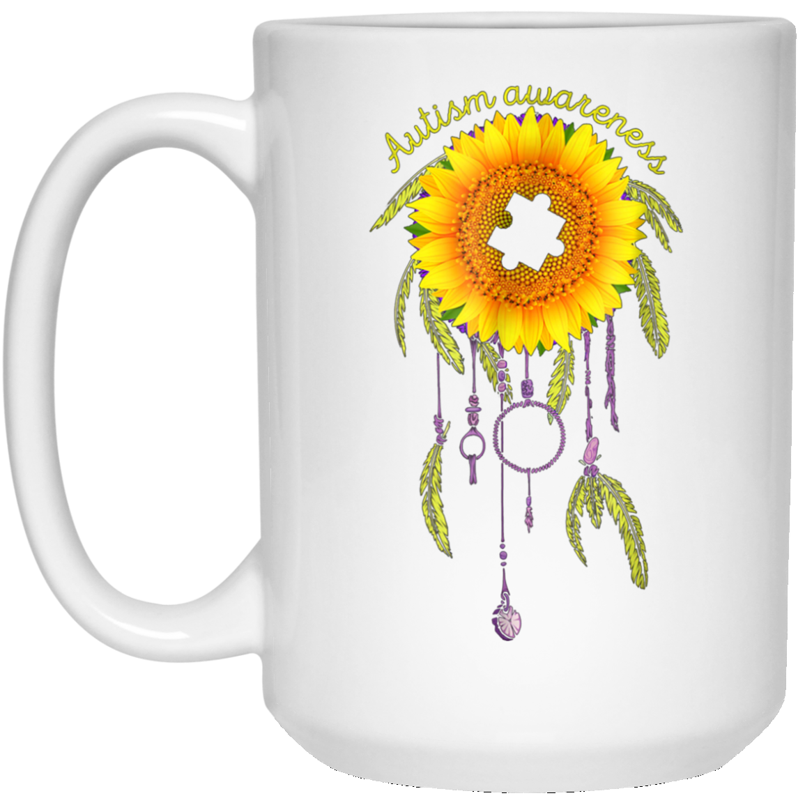 Autism Awareness Sunflower Dream Catcher T Shirt