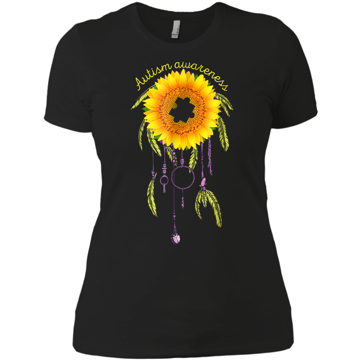 Autism Awareness Sunflower Dream Catcher T Shirt