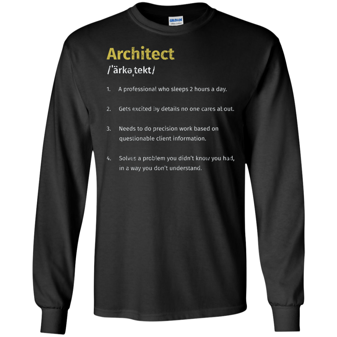 Architect Definition T-Shirt Architecture Distressed Tee