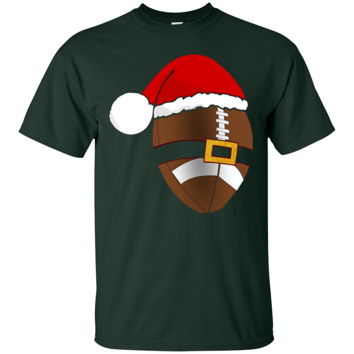 Santa Football Christmas Sports T-Shirt