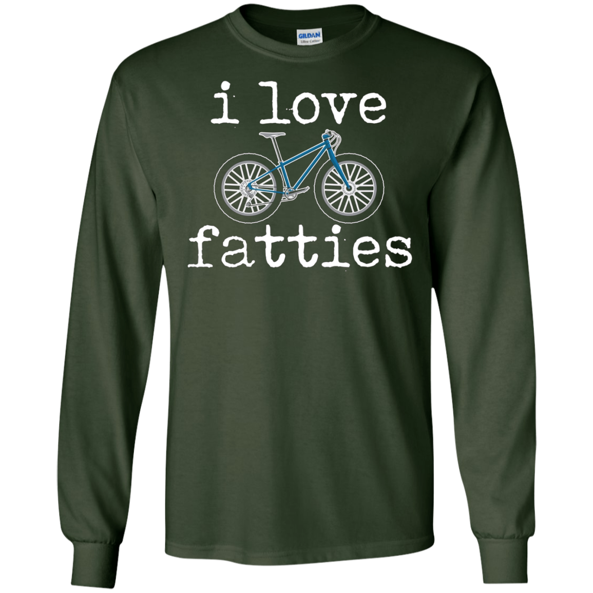 "I Love Fatties" Fat Tire Mountain Style Bikes T-Shirt