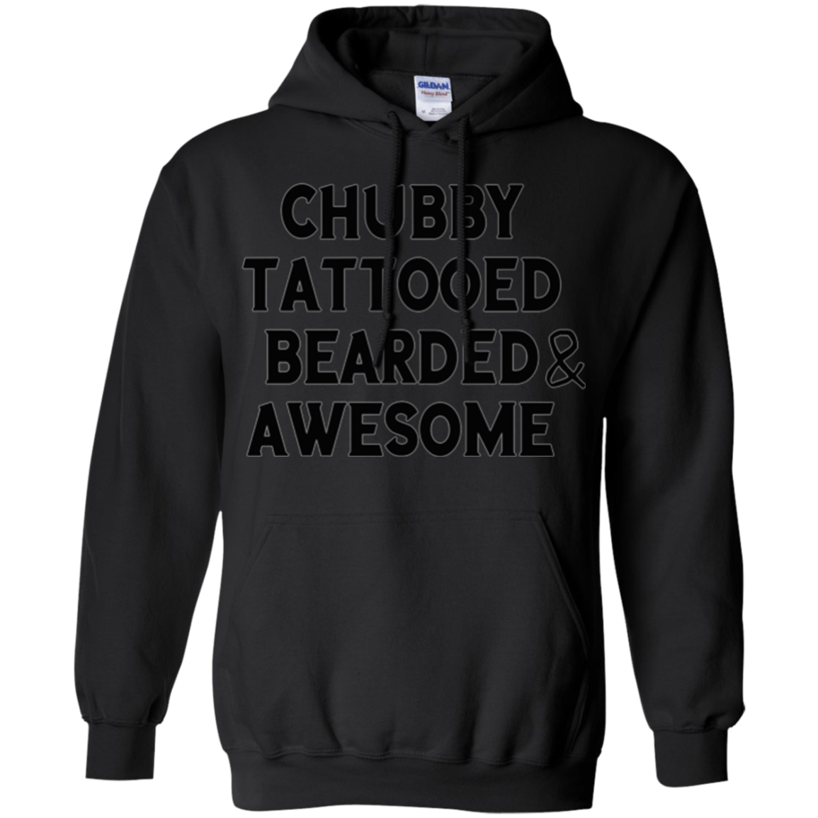 Chubby Tattooed Bearded & Awesome T-Shirt gift for men